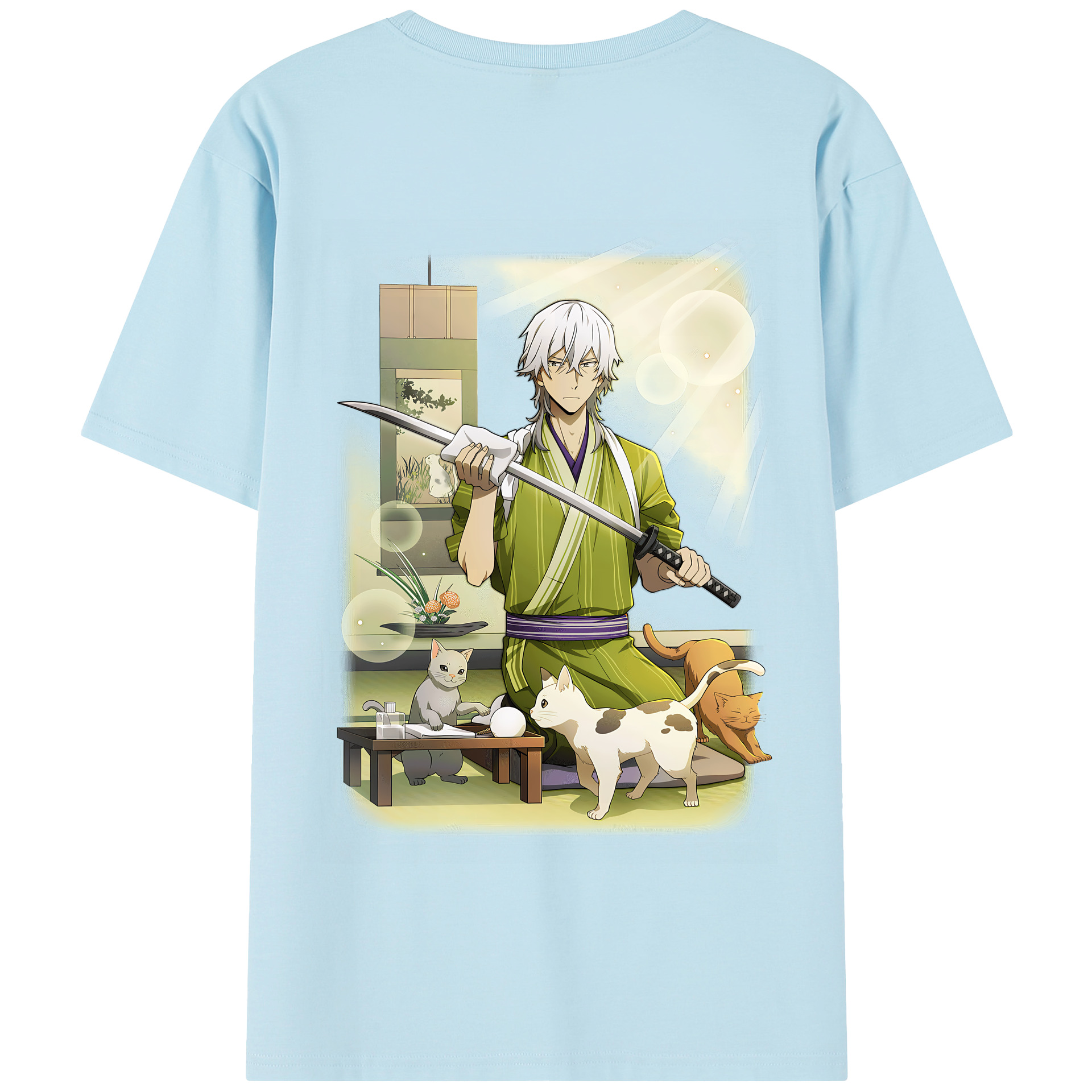 （画像用） 文豪ストレイドッグス Bungo Stray Dogs 綿100％半袖Tシャツ（背面プリント）